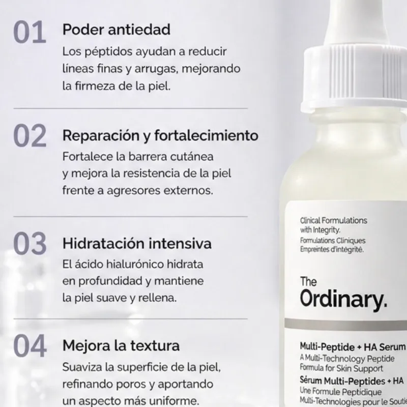 Sérum Multi-Péptidos + Ácido Hialurónico – The Ordinary (30 ml)