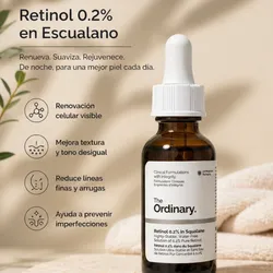 Sérum Renovador de Retinol 0.2% en Escualano – The Ordinary (30 ml)