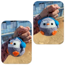 Pingüino con auriculares