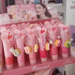Lip gloss con colgante de Dona 🍩