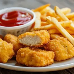 Nuggets de pollo con papas fritas 