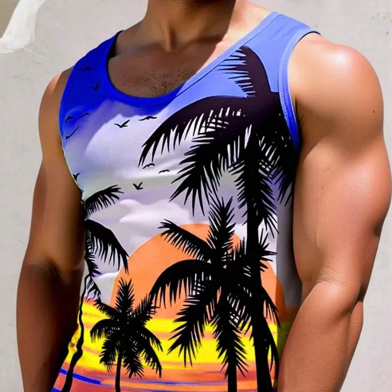 Blue Palm Trees