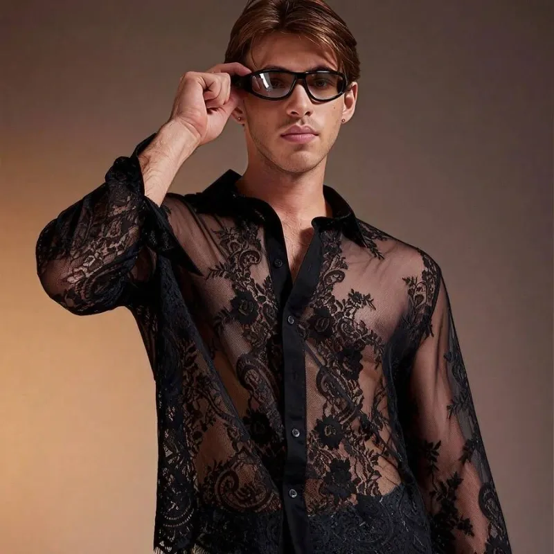 Lace Up Black Shirt