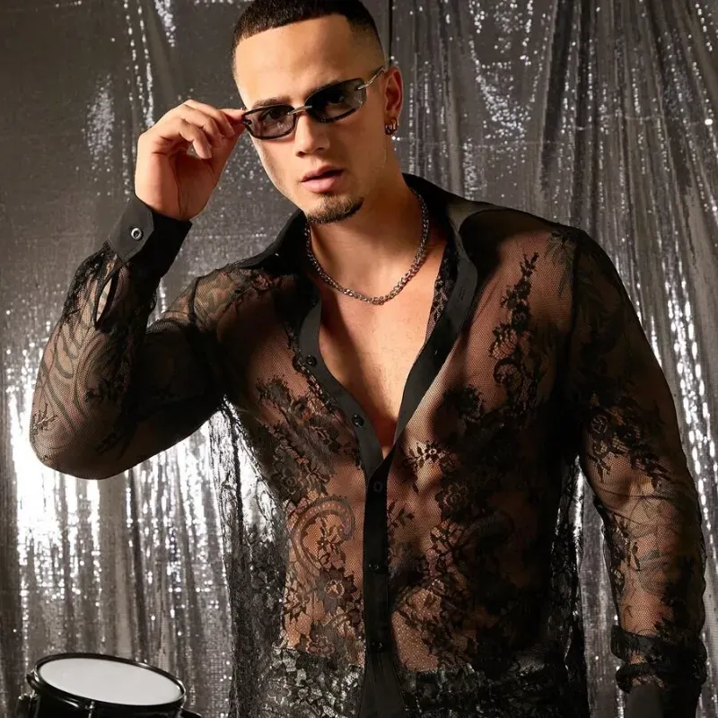 Lace Up Black Shirt