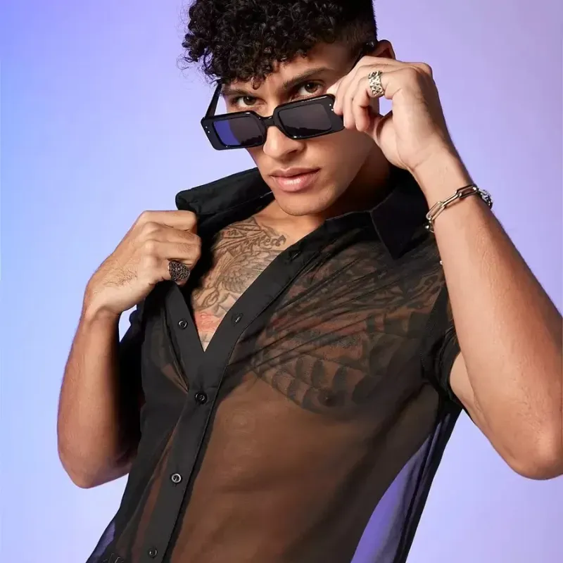 Mesh Black Shirt