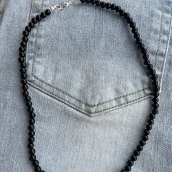 Collar de perlas negras 