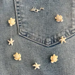 Collar fantasmita con tortugas y estrellas de mar 