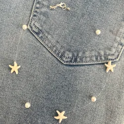 Fantasmita con estrellas de mar y perlas 