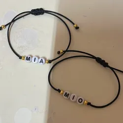 Pulseras con hilo simple de pareja 