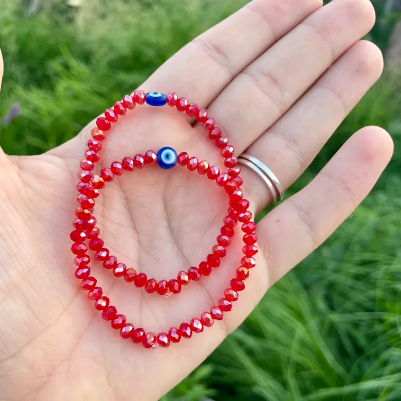 Pulseras de ojo turco con cuentas de cristal swarosky