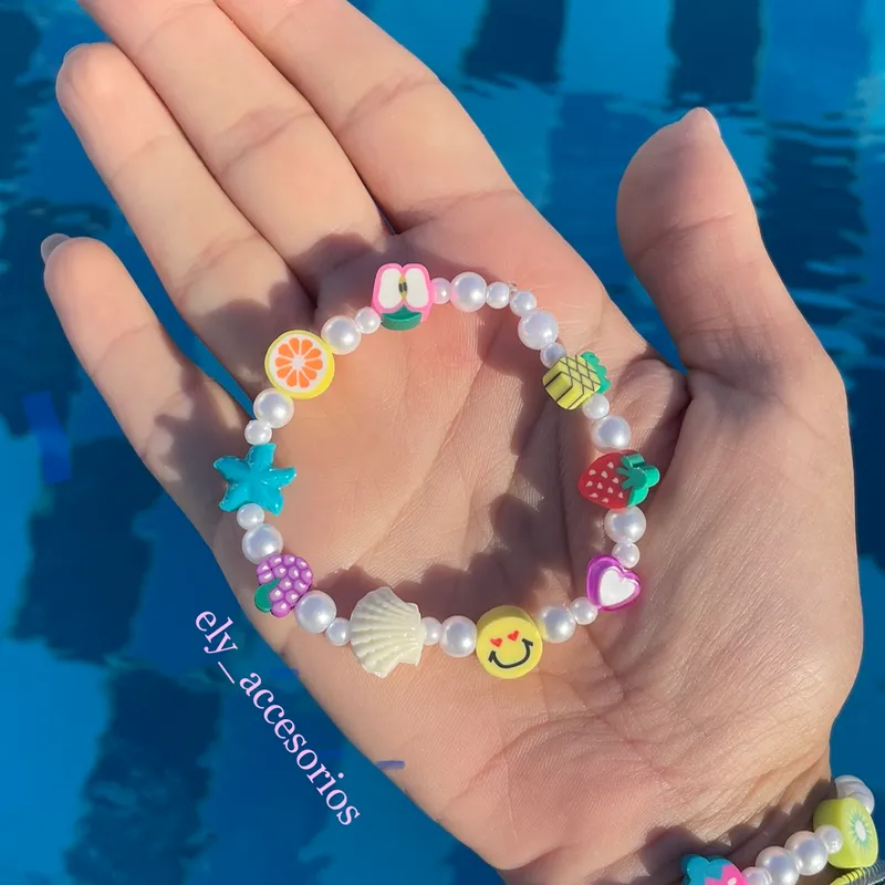 Pulseras de perlas con Fimos