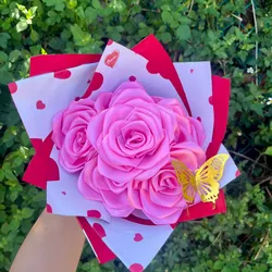 Ramo de 6 rosas rosadas 