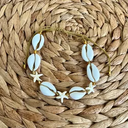 Tobillera de caracoles y estrellas 