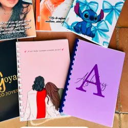 Agenda laminada con canutillos