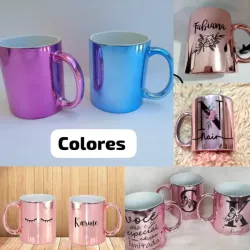 Jarras Rosadas y azules 