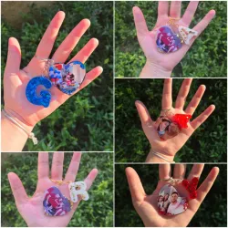 Llavero de Resina con letra y foto