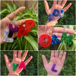 Llavero de Resina (letra)