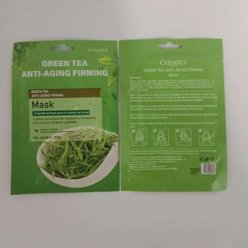 Mascarilla facial de té verde 🌿