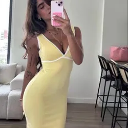 Vestido Largo combinado 💛