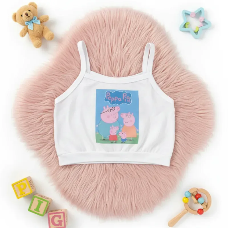 Blusa corta para niña con diseño Peppa Pig