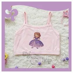 Blusa corta para niña rosa pruncesa Sofía