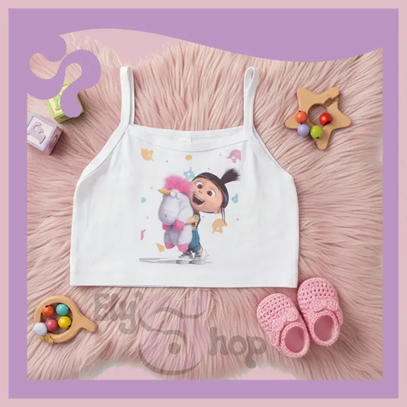Blusa corta para niña con diseño de Masha