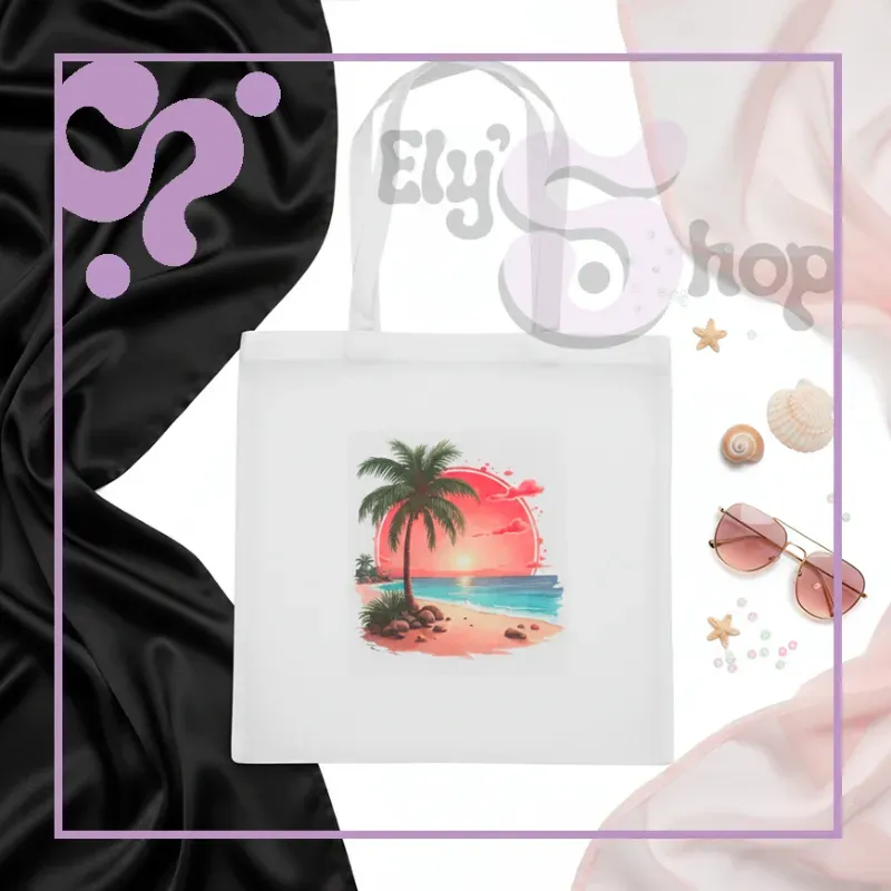 Bolso de lienzo diseño playero 1