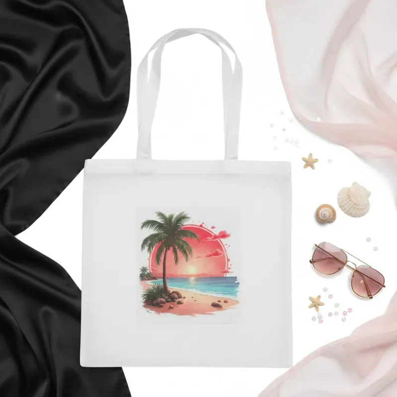 Bolso de lienzo diseño playero 1