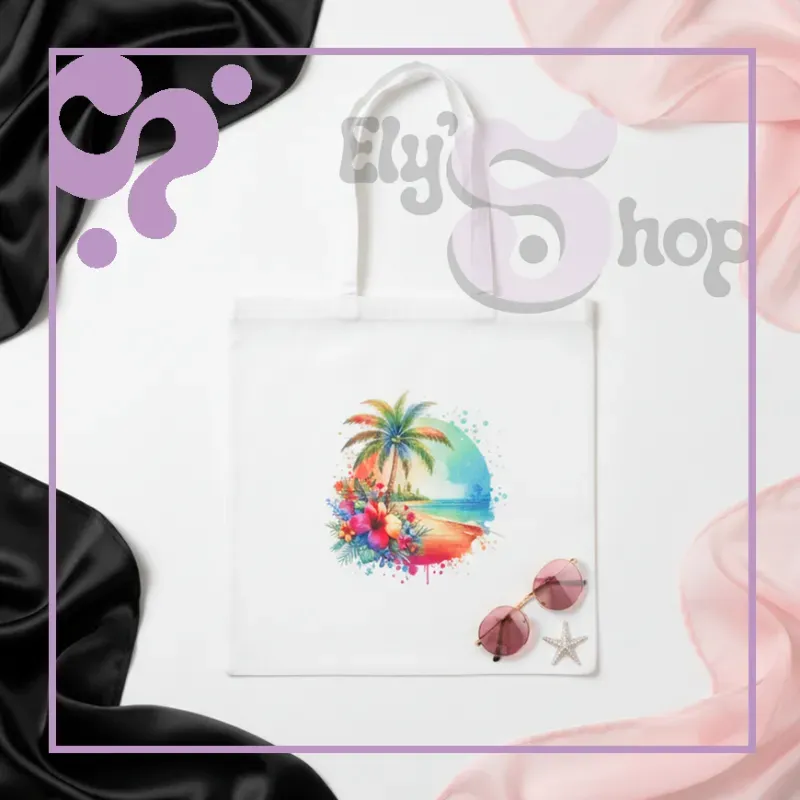 Bolso de lienzo diseño playero 2