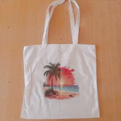 Bolso de lienzo diseño playero 2