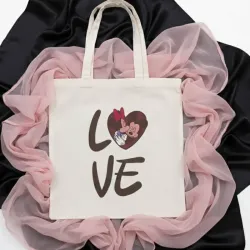 Bolso de lienzo Love 