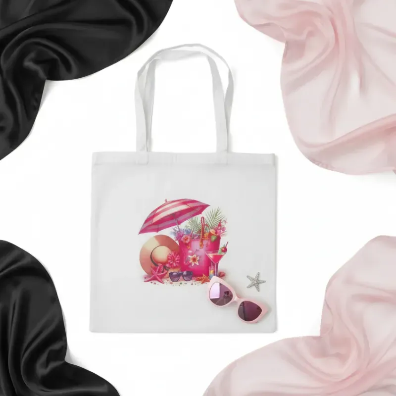 Bolso de lienzo Sombrilla, Sombrero, Playa