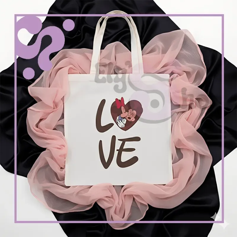 Bolso de lienzo Love 