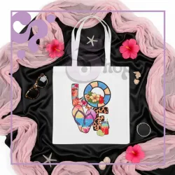 Bolso de lienzo Love Playero