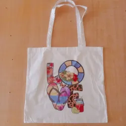 Bolso de lienzo Love Playero