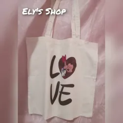 Bolso de lienzo Love 