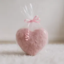 Bolso peludo corazón 