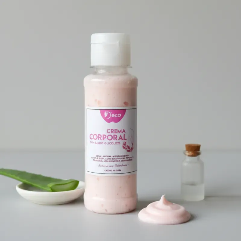 Crema corporal con ácido glicolico