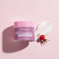 Crema facial regeneradora con rosa mosqueta y ácido hialurónico 