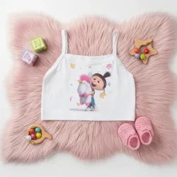 Blusa corta para niña con diseño de Masha