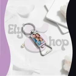 Llavero de metal con abridor