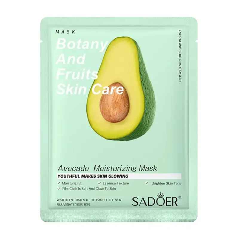 Mascarilla facial sadoer con extracto de aguacate para la hidratación de la piel 25g