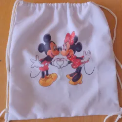 Mochila blanca Mickey Mouse 