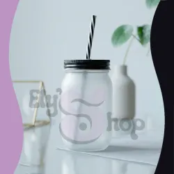Vaso Mason con Pitillo