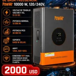 Inversor Híbrido de Baja Frecuencia PowMr 10,000W (120V/240V)