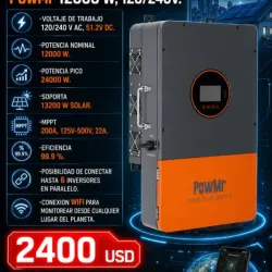 Inversor Híbrido PowMr 12,000W (Gama Alta)