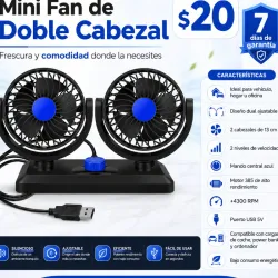Mini Fan de Doble Cabezal