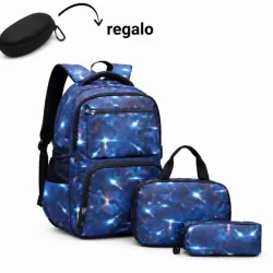 Mochila con lonchera y cartuchera