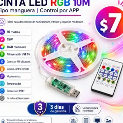 NUEVA DISPONIBLE: CINTA LED RGB 10M