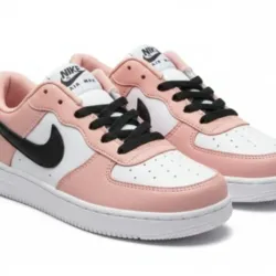 TENIS NIKE AIR FORCE ROSADO CON BLANCO Y NEGRO